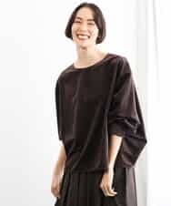 FMBAG06210 MICHEL KLEIN(ミッシェルクラン) [セットアップ対応]ベロアボリュームスリーブプルオーバー ブラウン