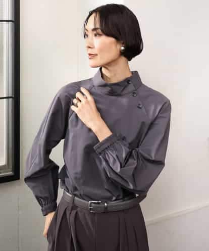 FMBAG06230 MICHEL KLEIN スタンドカラーブラウス