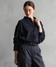 FMBAG20250 MICHEL KLEIN(ミッシェルクラン) [セットアップ対応]チェックコーデュロイシャツ ネイビー