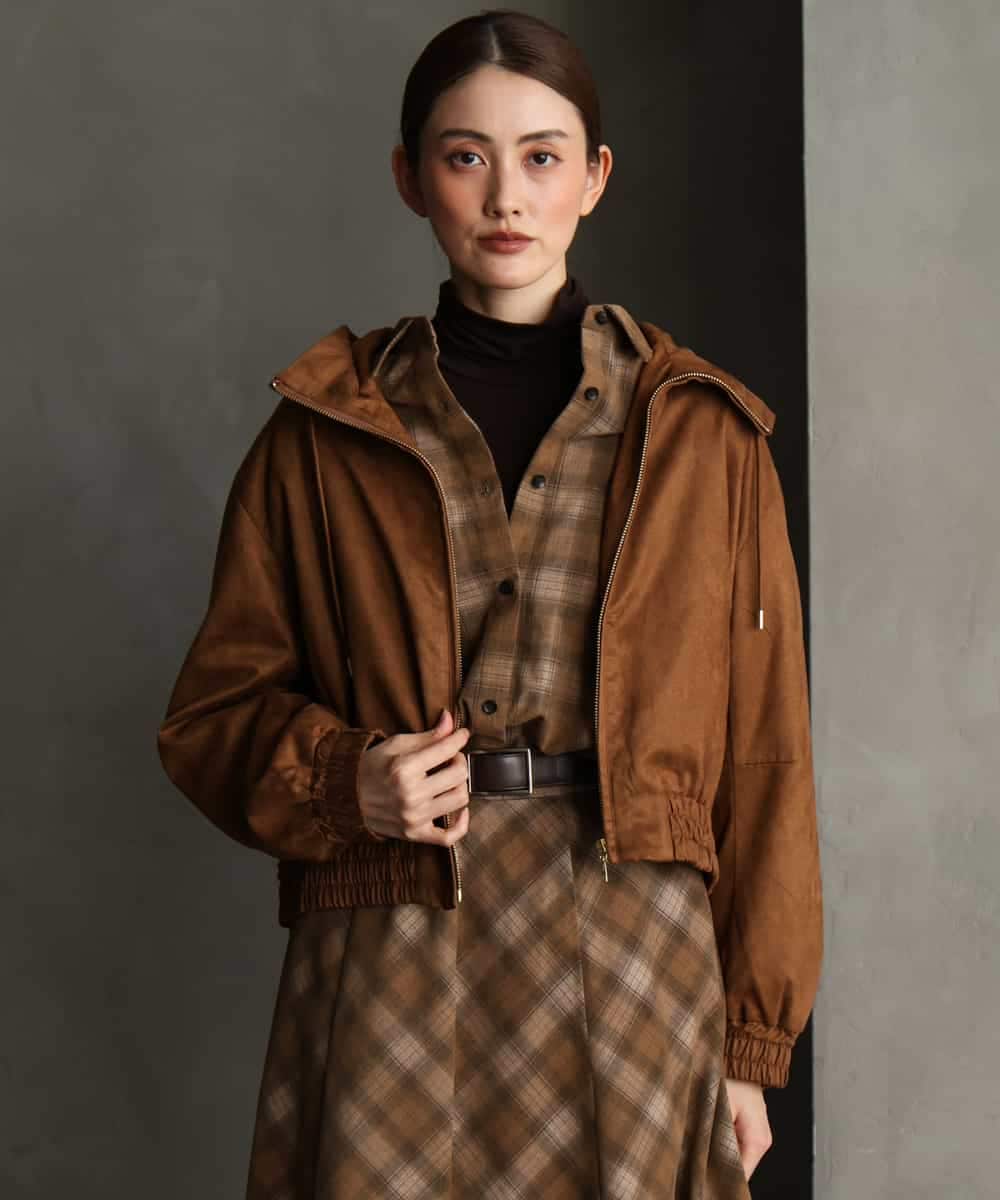 FMBAG20250 MICHEL KLEIN(ミッシェルクラン) [セットアップ対応]チェックコーデュロイシャツ ネイビー
