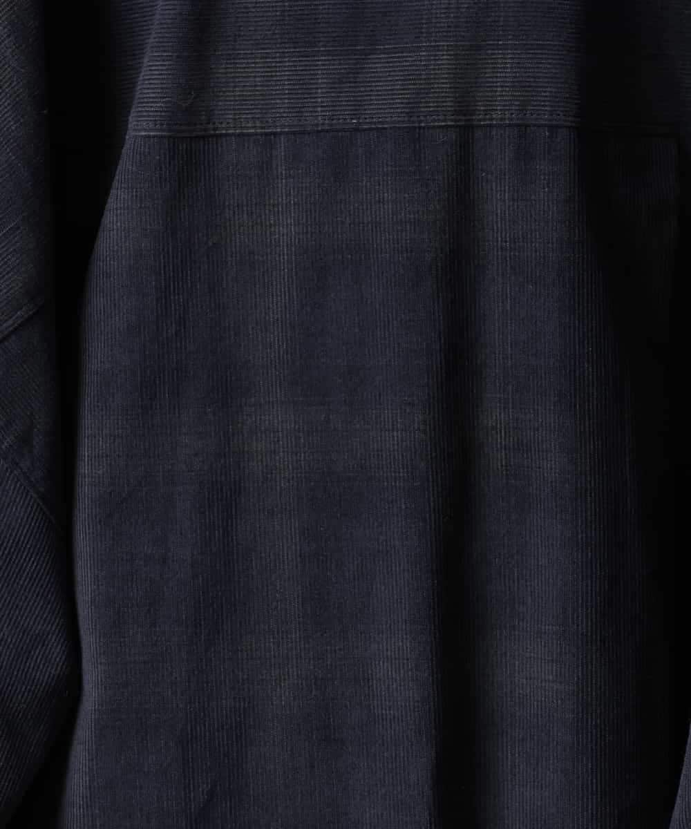 FMBAG20250 MICHEL KLEIN(ミッシェルクラン) [セットアップ対応]チェックコーデュロイシャツ ネイビー