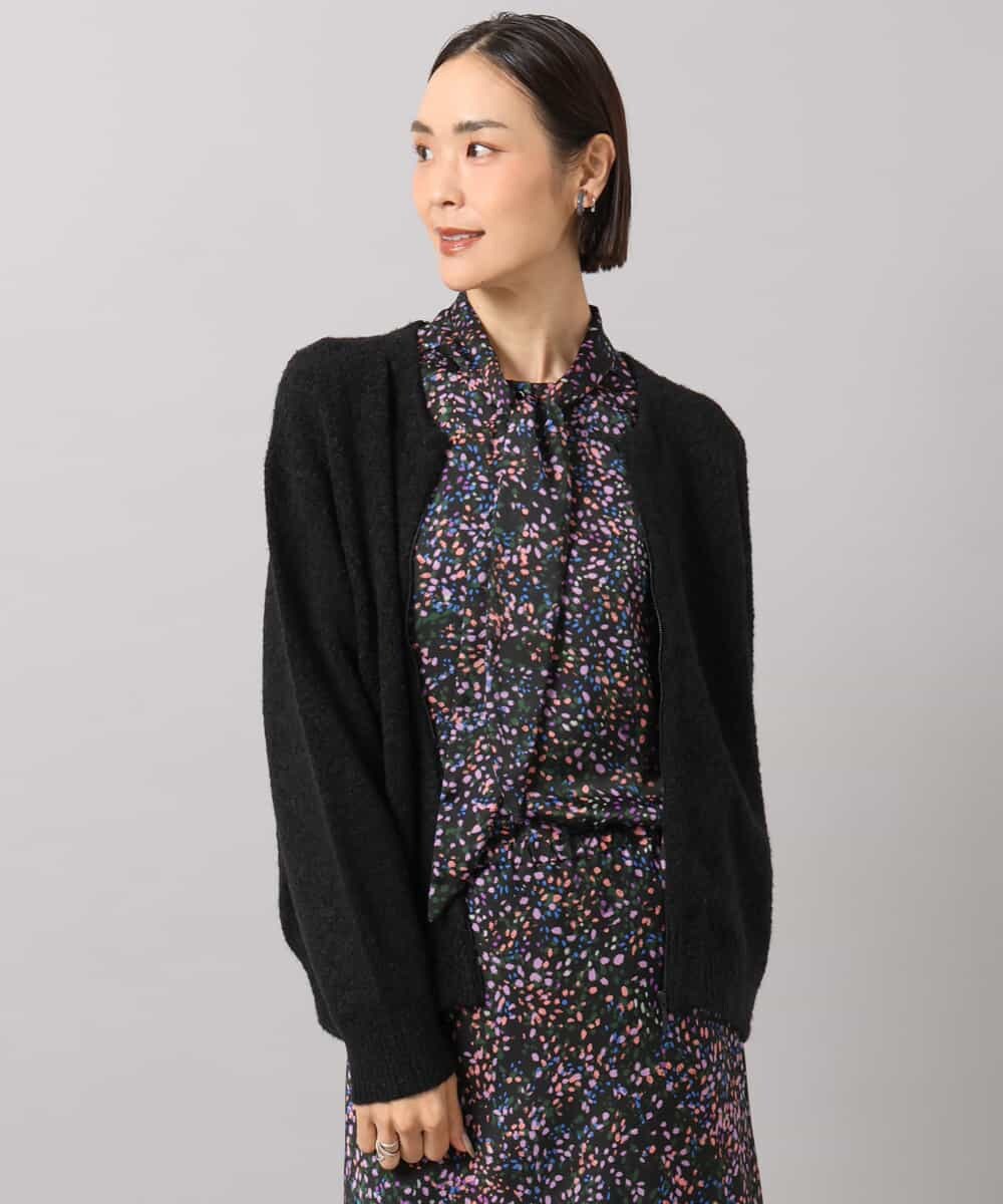FMBAG44260 MICHEL KLEIN(ミッシェルクラン) [セットアップ対応]ドットプリントボウタイブラウス ブラック