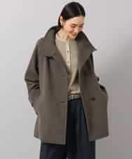 FMBAG50260 MICHEL KLEIN(ミッシェルクラン) バンドカラーサテンブラウス ピンク