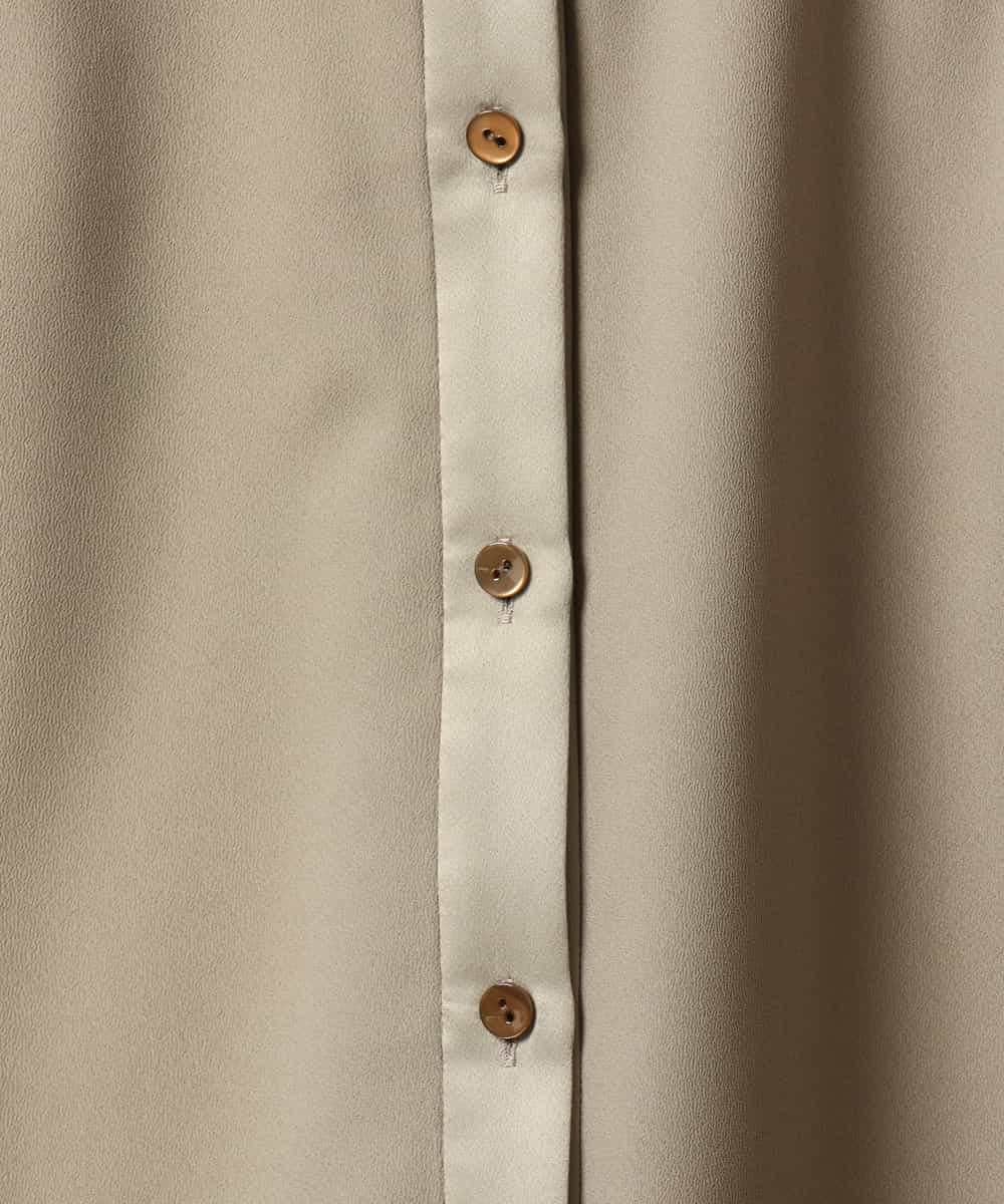 FMBAG50260 MICHEL KLEIN(ミッシェルクラン) バンドカラーサテンブラウス ピンク