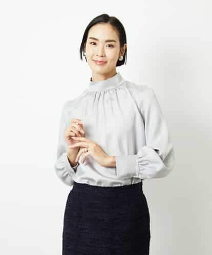 FMBBD01260 MICHEL KLEIN ギャザーディテールブラウス