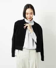 FMBBD01260 MICHEL KLEIN(ミッシェルクラン) ギャザーディテールブラウス ライトグレー