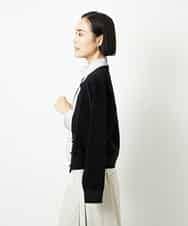 FMBBD01260 MICHEL KLEIN(ミッシェルクラン) ギャザーディテールブラウス ライトグレー