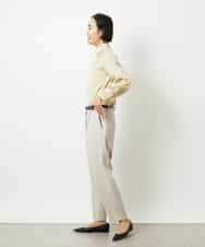 FMBBD01260 MICHEL KLEIN(ミッシェルクラン) ギャザーディテールブラウス ライトグレー