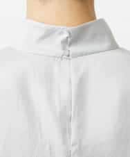 FMBBD01260 MICHEL KLEIN(ミッシェルクラン) ギャザーディテールブラウス ライトグレー