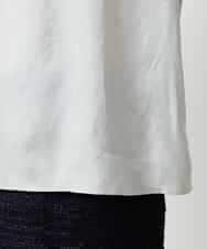 FMBBD01260 MICHEL KLEIN(ミッシェルクラン) ギャザーディテールブラウス ライトグレー