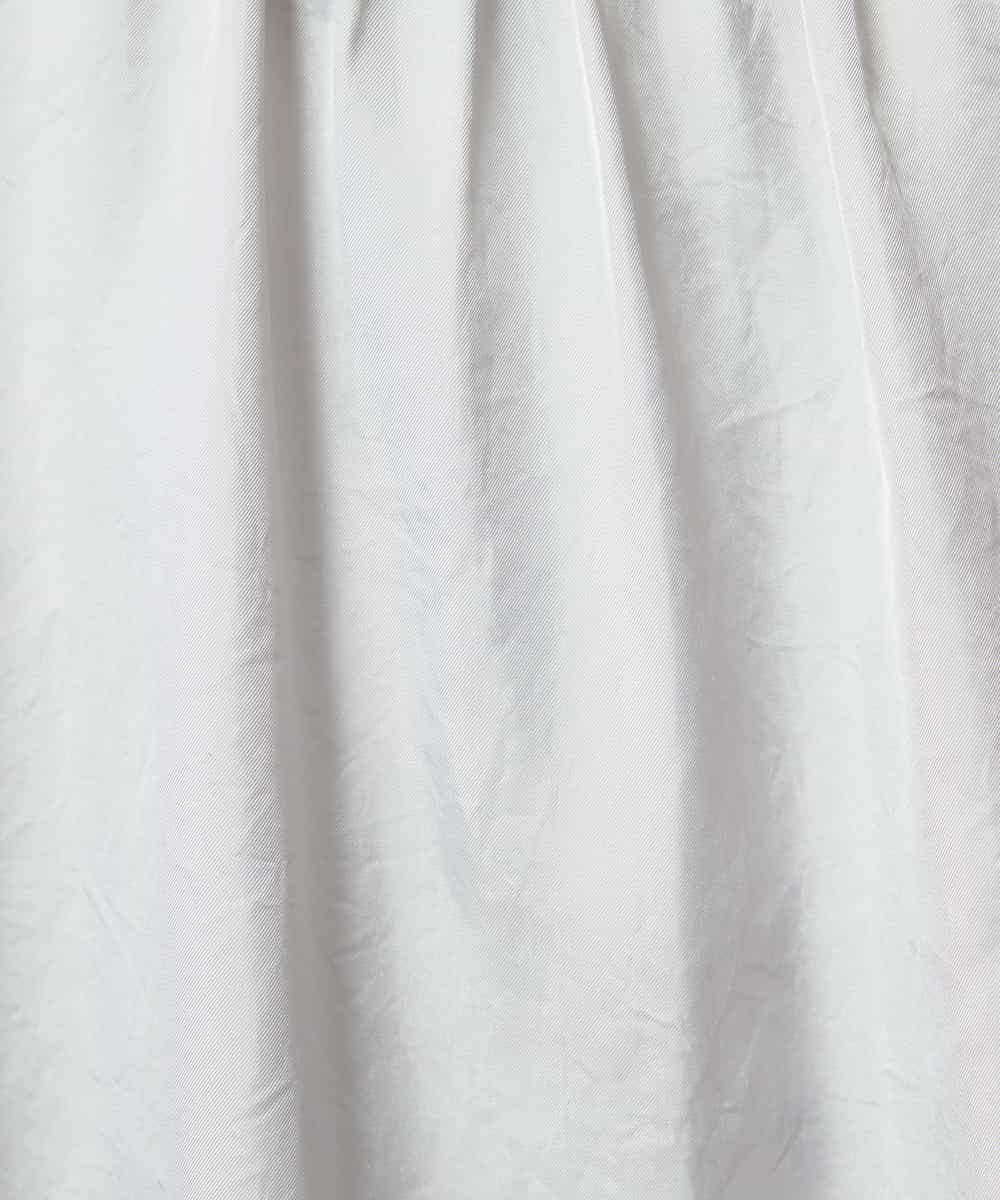 FMBBD01260 MICHEL KLEIN(ミッシェルクラン) ギャザーディテールブラウス ライトグレー