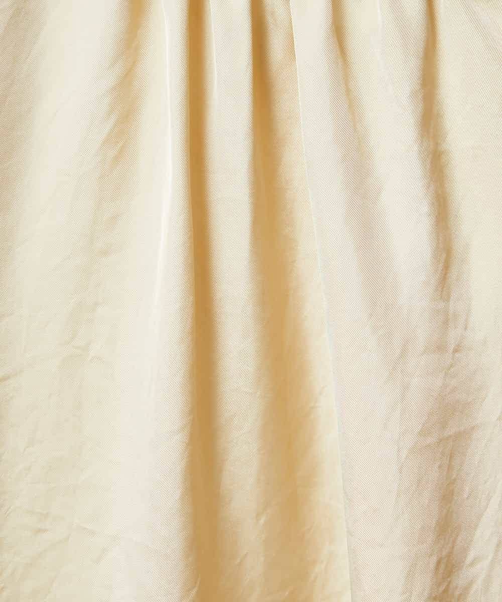 FMBBD01260 MICHEL KLEIN(ミッシェルクラン) ギャザーディテールブラウス ライトグレー