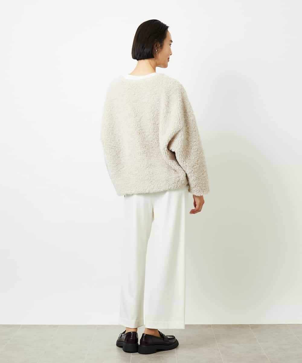 FMBBD05200 MICHEL KLEIN(ミッシェルクラン) プードルボアプルオーバー ライトグレー