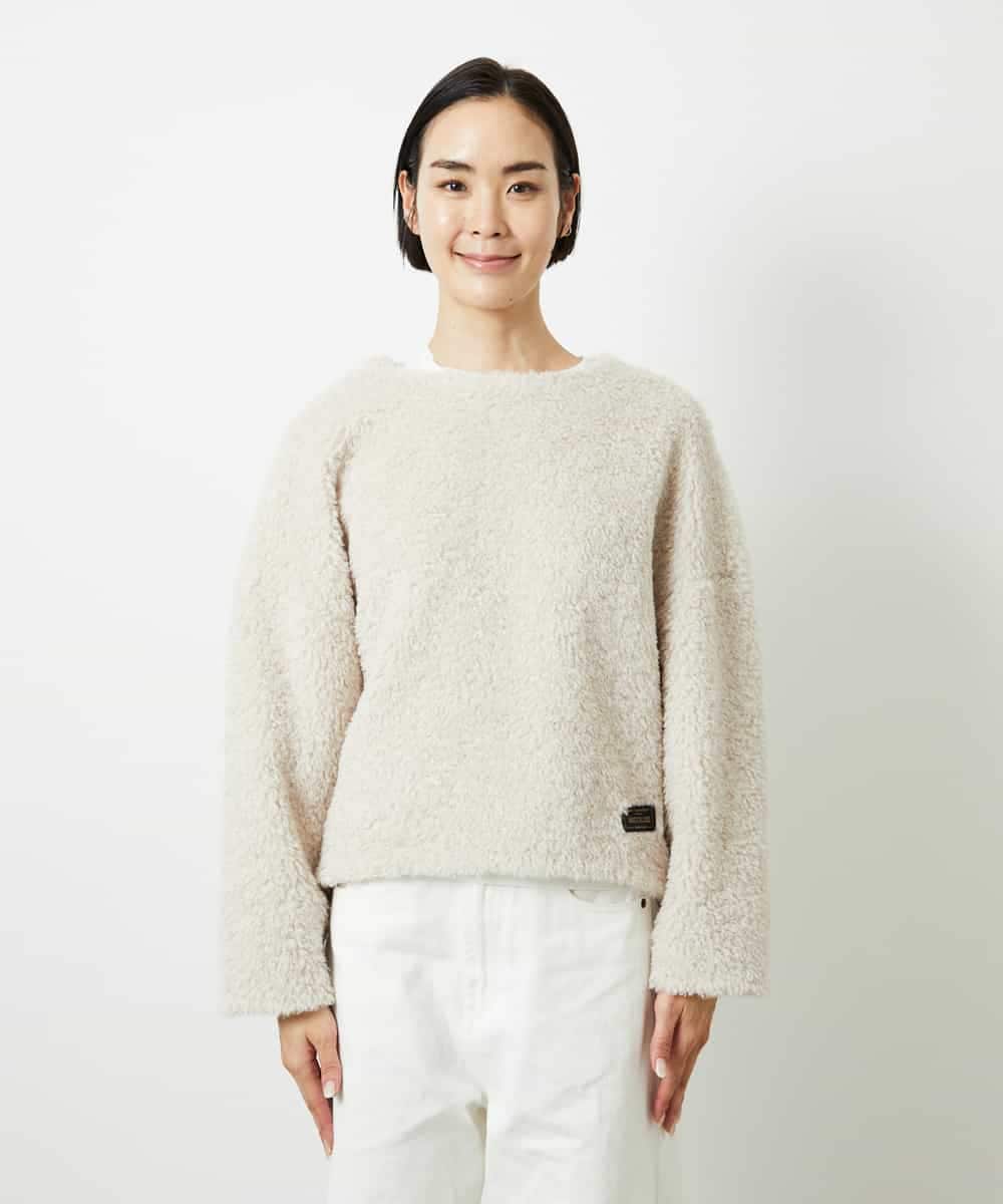 FMBBD05200 MICHEL KLEIN(ミッシェルクラン) プードルボアプルオーバー ライトグレー