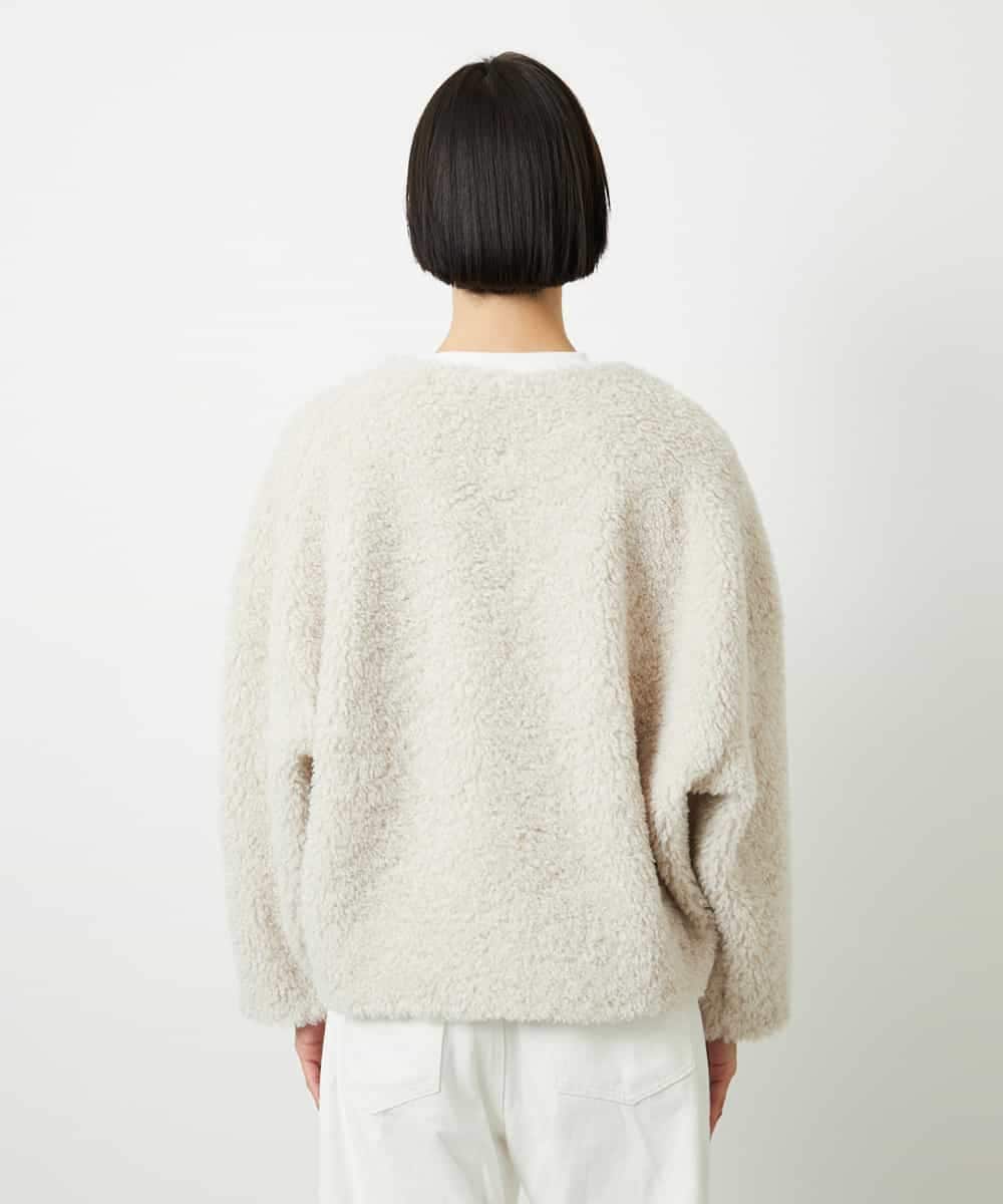 FMBBD05200 MICHEL KLEIN(ミッシェルクラン) プードルボアプルオーバー ライトグレー