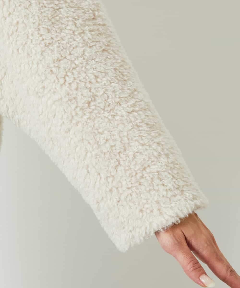 FMBBD05200 MICHEL KLEIN(ミッシェルクラン) プードルボアプルオーバー ライトグレー