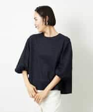 FMBDD02230 MICHEL KLEIN(ミッシェルクラン) ツィードライクプルオーバー ネイビー