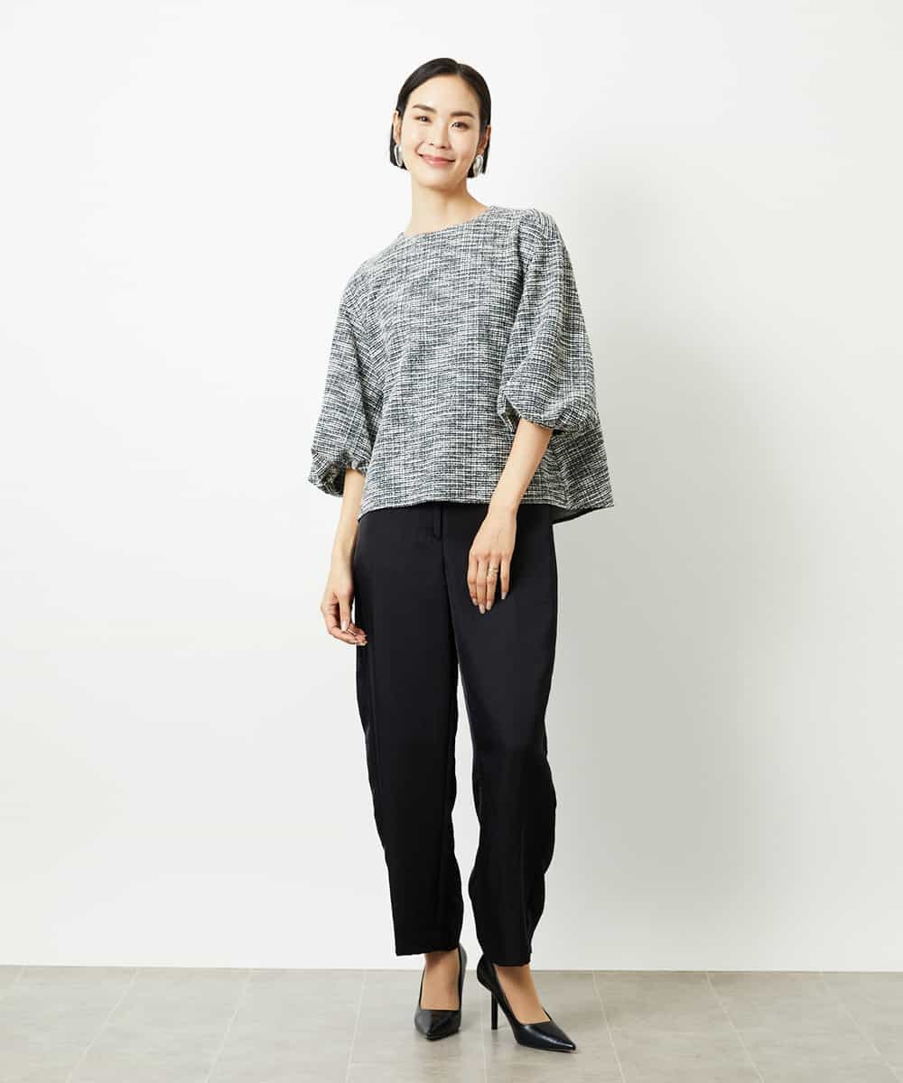 FMBDD02230 MICHEL KLEIN(ミッシェルクラン) ツィードライクプルオーバー グレー