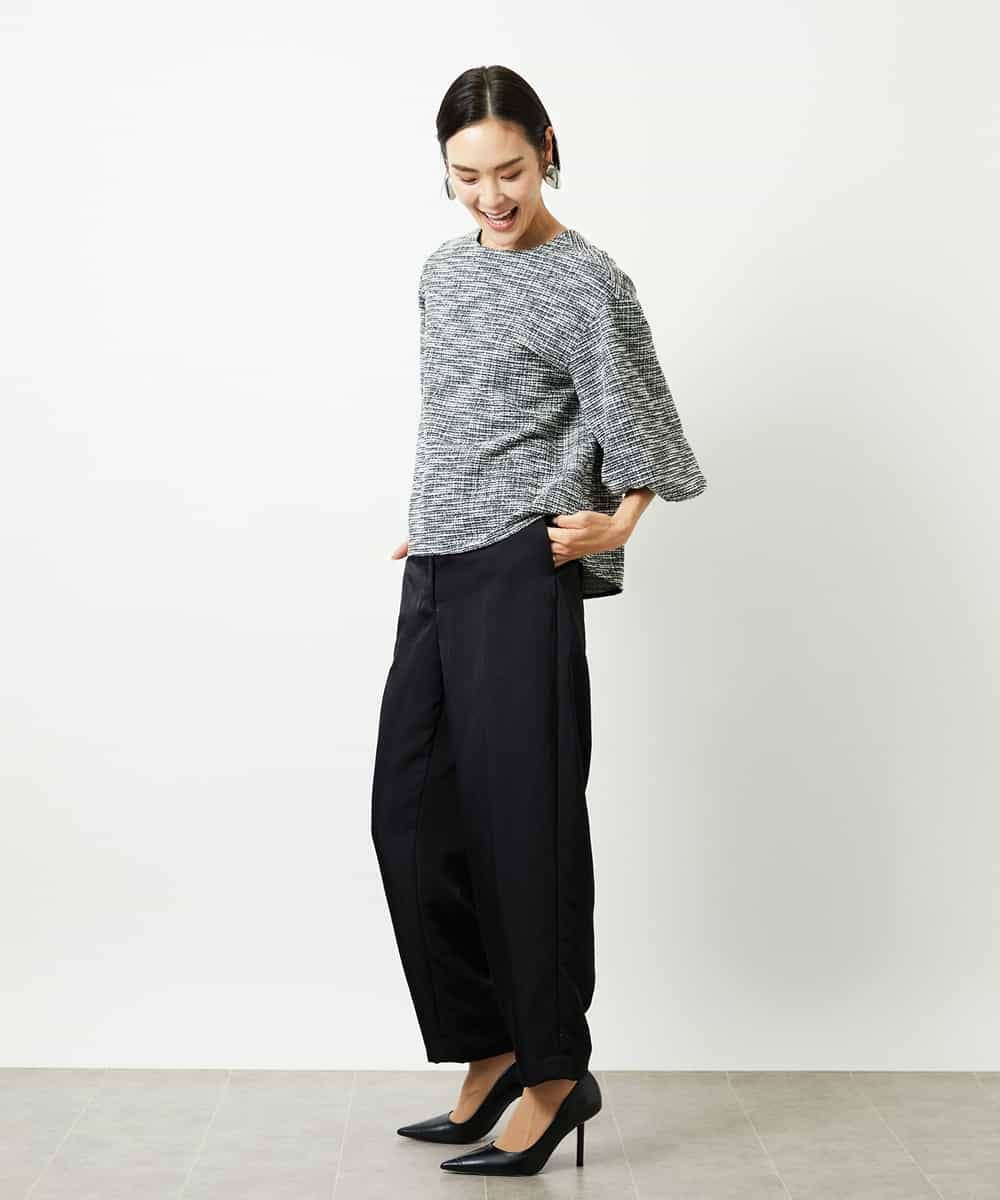 FMBDD02230 MICHEL KLEIN(ミッシェルクラン) ツィードライクプルオーバー グレー