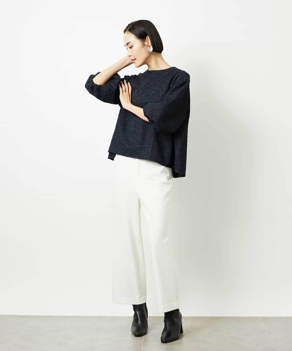 FMBDD02230 MICHEL KLEIN(ミッシェルクラン) ツィードライクプルオーバー グレー