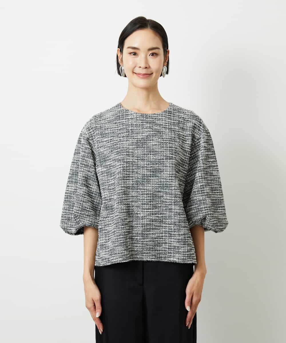 FMBDD02230 MICHEL KLEIN(ミッシェルクラン) ツィードライクプルオーバー グレー