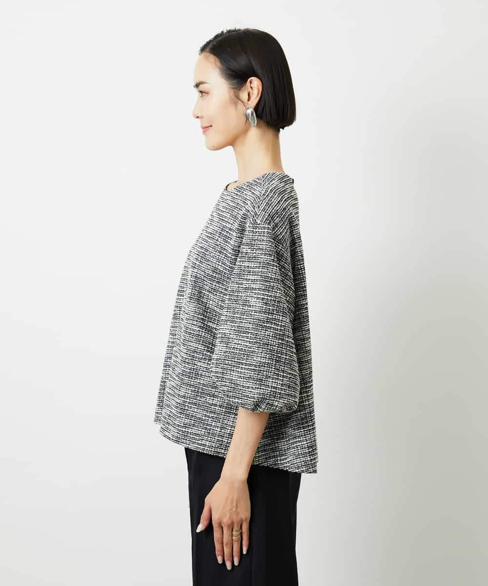 FMBDD02230 MICHEL KLEIN(ミッシェルクラン) ツィードライクプルオーバー グレー