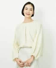 FMBDD03220 MICHEL KLEIN(ミッシェルクラン) [セットアップ対応]袖ボリュームブラウス アイボリー