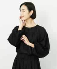 FMBDD03220 MICHEL KLEIN(ミッシェルクラン) [セットアップ対応]袖ボリュームブラウス ブラック