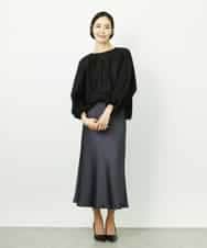 FMBDD03220 MICHEL KLEIN(ミッシェルクラン) [セットアップ対応]袖ボリュームブラウス ブラック