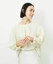 FMBDD03220 MICHEL KLEIN(ミッシェルクラン) [セットアップ対応]袖ボリュームブラウス ブラック