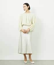 FMBDD03220 MICHEL KLEIN(ミッシェルクラン) [セットアップ対応]袖ボリュームブラウス ブラック