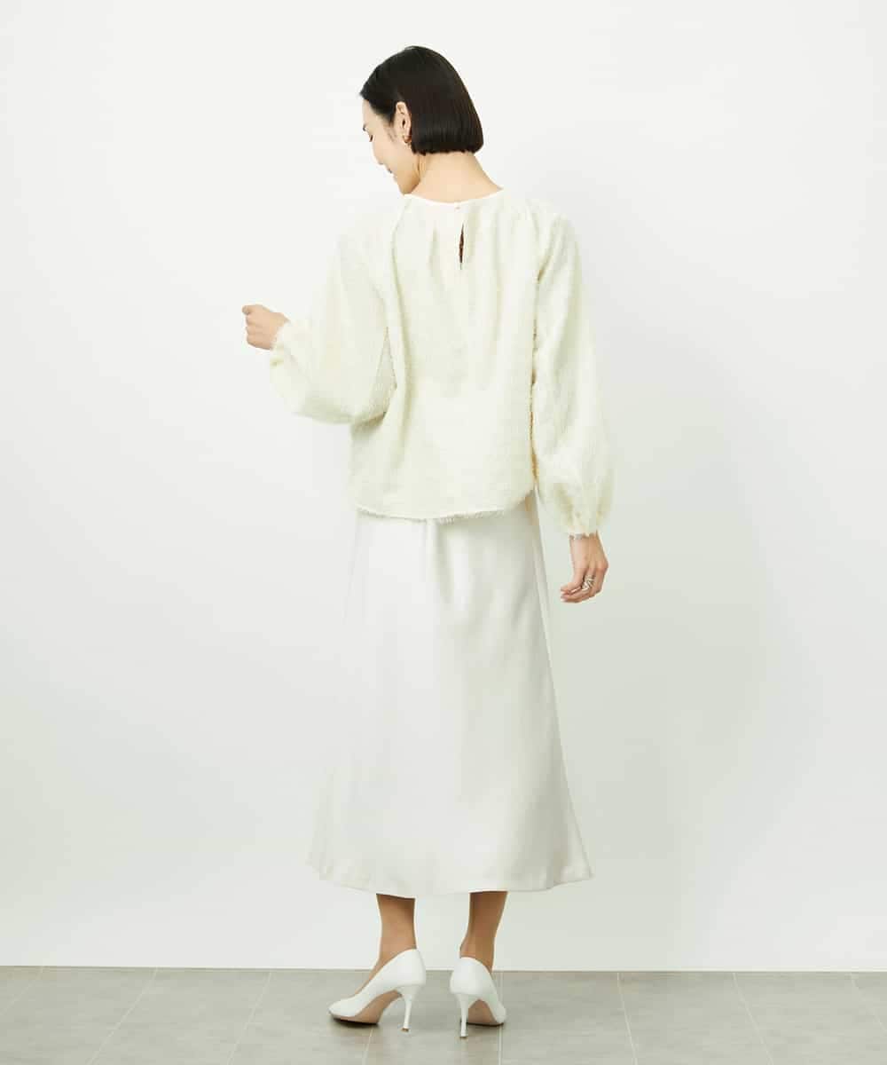 FMBDD03220 MICHEL KLEIN(ミッシェルクラン) [セットアップ対応]袖ボリュームブラウス ブラック