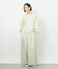 FMBDD03220 MICHEL KLEIN(ミッシェルクラン) [セットアップ対応]袖ボリュームブラウス ブラック