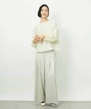 FMBDD03220 MICHEL KLEIN(ミッシェルクラン) [セットアップ対応]袖ボリュームブラウス ブラック