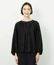 FMBDD03220 MICHEL KLEIN(ミッシェルクラン) [セットアップ対応]袖ボリュームブラウス ブラック