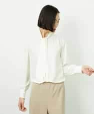 FMBDD04230 MICHEL KLEIN(ミッシェルクラン) ボウタイブラウス アイボリー