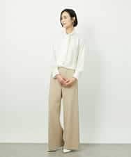 FMBDD04230 MICHEL KLEIN(ミッシェルクラン) ボウタイブラウス アイボリー