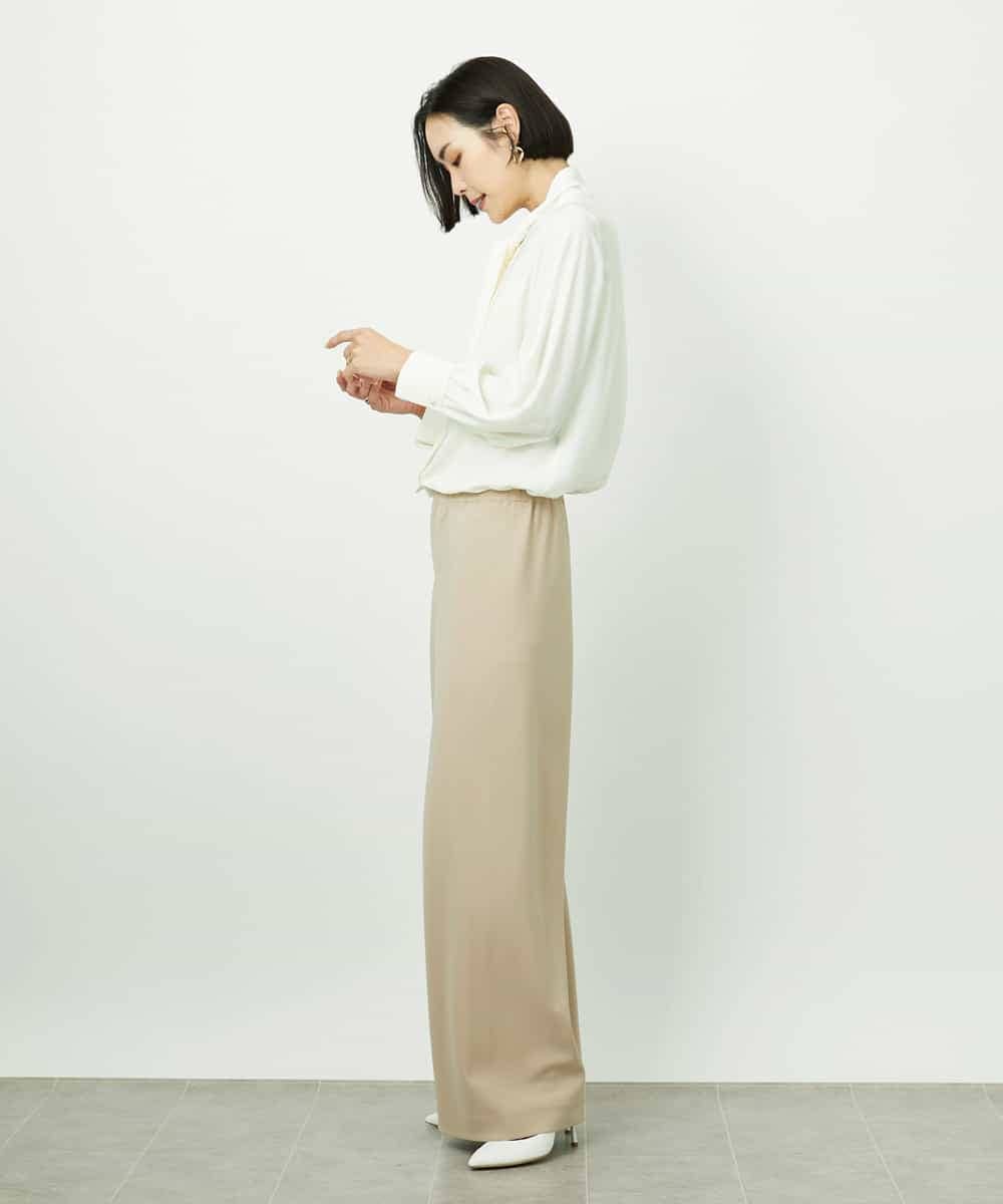 FMBDD04230 MICHEL KLEIN(ミッシェルクラン) ボウタイブラウス アイボリー