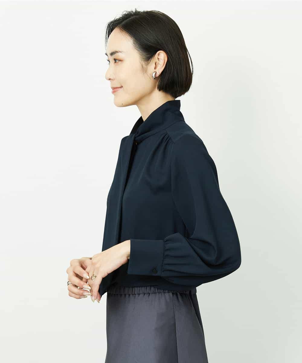 FMBDD04230 MICHEL KLEIN(ミッシェルクラン) ボウタイブラウス アイボリー