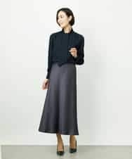 FMBDD04230 MICHEL KLEIN(ミッシェルクラン) ボウタイブラウス アイボリー