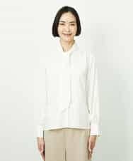 FMBDD04230 MICHEL KLEIN(ミッシェルクラン) ボウタイブラウス アイボリー