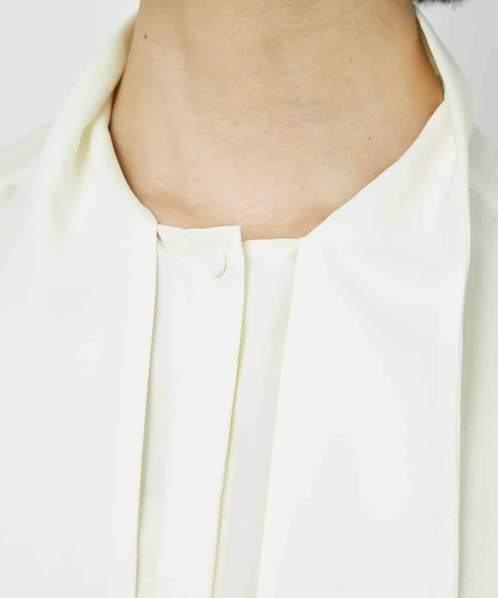 FMBDD04230 MICHEL KLEIN(ミッシェルクラン) ボウタイブラウス アイボリー