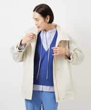 FMBDD05250 MICHEL KLEIN(ミッシェルクラン) テンセルドビー細ボウタイブラウス ライトブルー