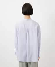 FMBDD05250 MICHEL KLEIN(ミッシェルクラン) テンセルドビー細ボウタイブラウス ライトブルー