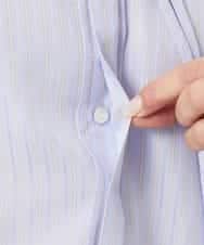 FMBDD05250 MICHEL KLEIN(ミッシェルクラン) テンセルドビー細ボウタイブラウス ライトブルー