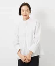 FMBDE05250 MICHEL KLEIN(ミッシェルクラン) 細ボウタイブラウス ホワイト