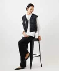 FMBDE05250 MICHEL KLEIN(ミッシェルクラン) 細ボウタイブラウス ホワイト