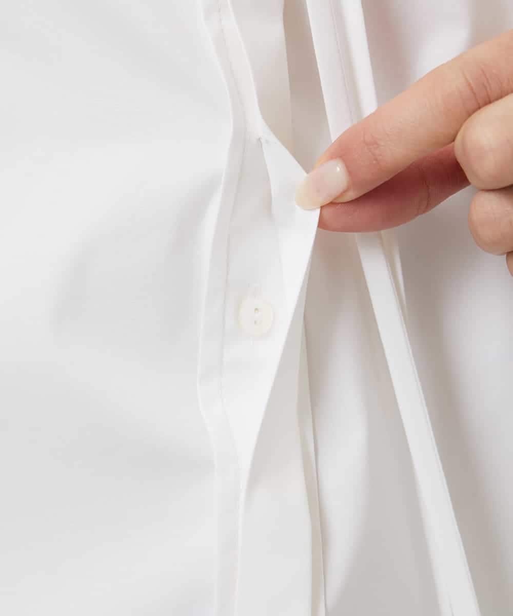 FMBDE05250 MICHEL KLEIN(ミッシェルクラン) 細ボウタイブラウス ホワイト