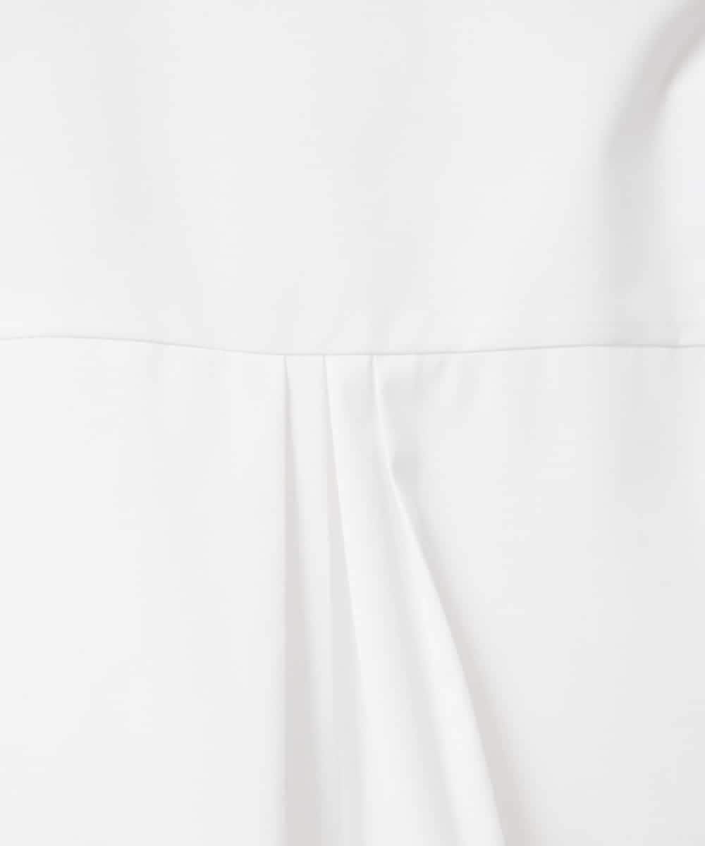 FMBDE05250 MICHEL KLEIN(ミッシェルクラン) 細ボウタイブラウス ホワイト