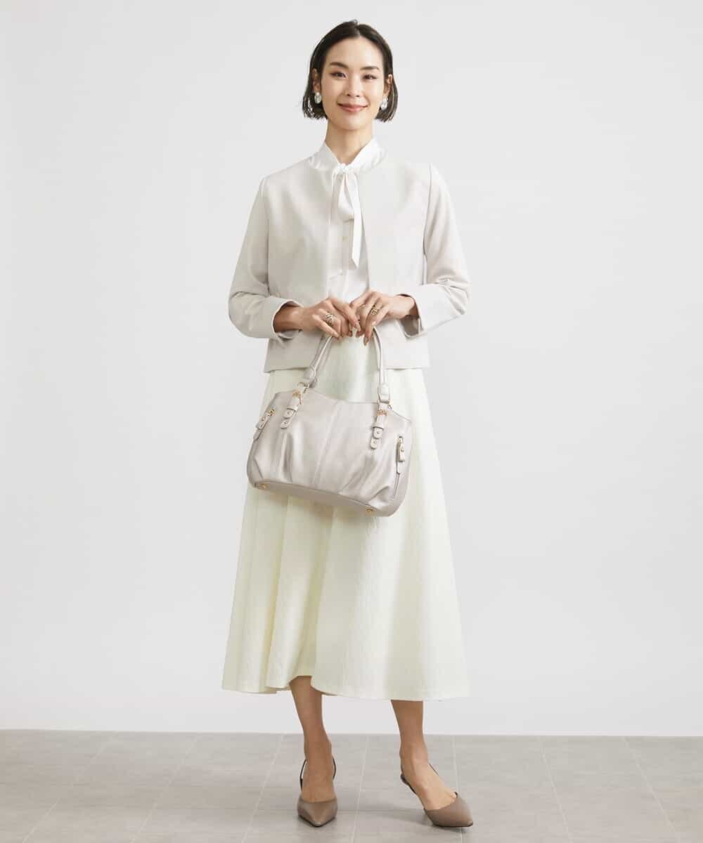 インナーとしておすすめ]バックサテンボウタイブラウス(ブラウス  